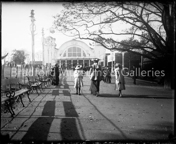 View up the Mall Bradford Great Exhibition 1904