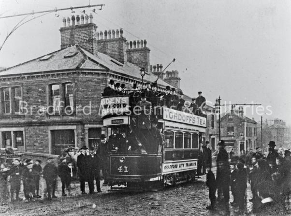 First tram in Thornton
