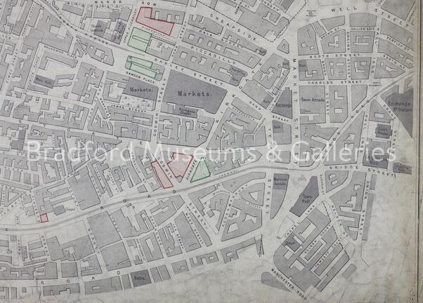 Bradford Plan Market Street March 1884