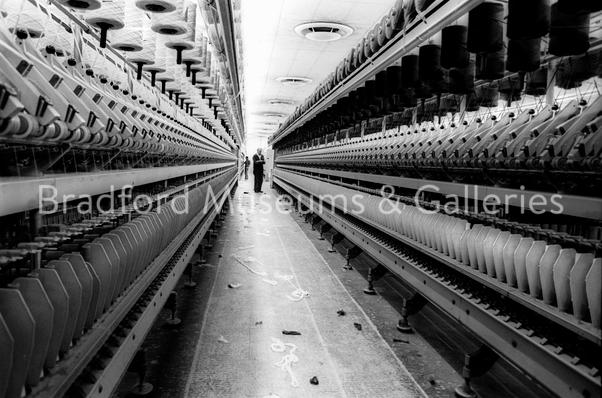Spinning department, Illingworth's Mill, Bradford